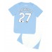 Manchester City Matheus Nunes #27 Dětské Oblečení Domácí Dres 2023-24 Krátkým Rukávem (+ trenýrky)